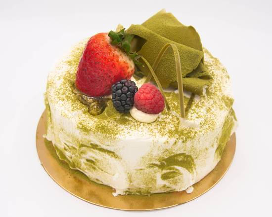 Green Tea Red Bean Mousse (绿茶红豆慕斯)